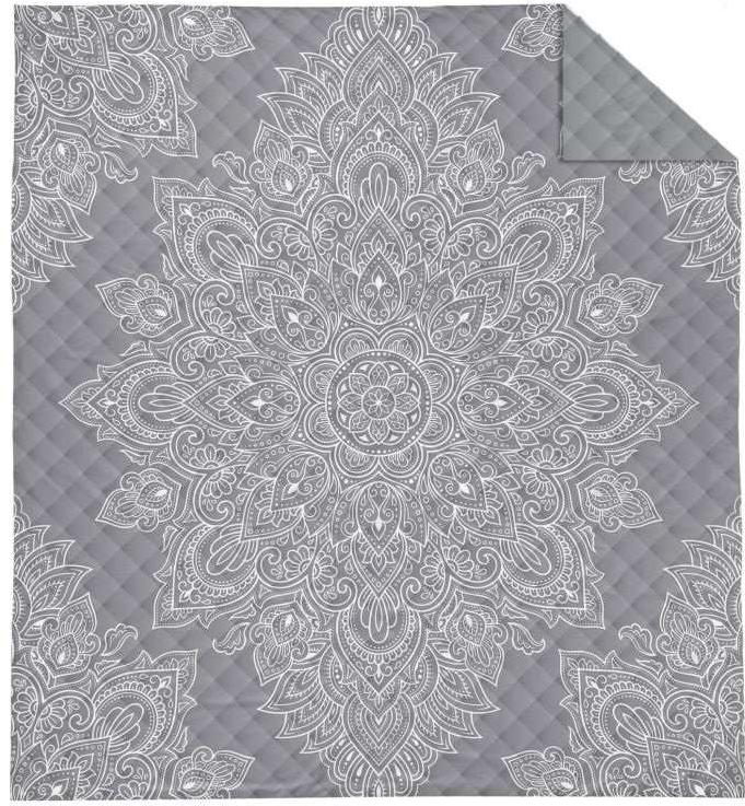 Přehoz na postel Mandala grey 170x210 cm