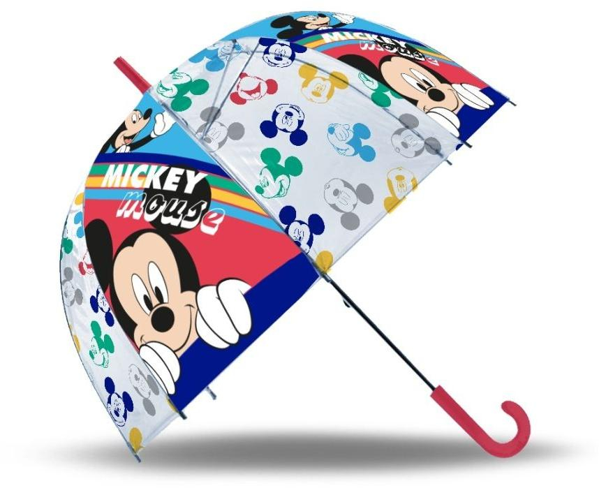 Vystřelovací průhledný deštník Mickey průměr 70 cm