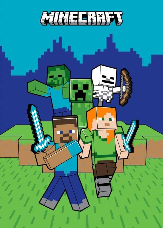 Fleece deka Minecraft 100x140 cm