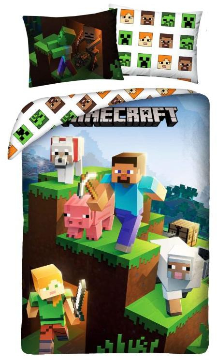 Povlečení Minecraft Farma animals 140x200, 70x90 cm