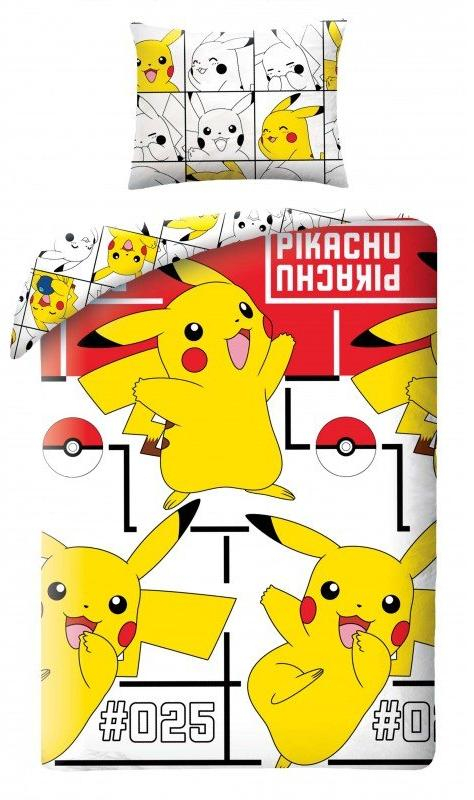 Povlečení Pokémon Pikachu Happy 140x200, 70x90 cm