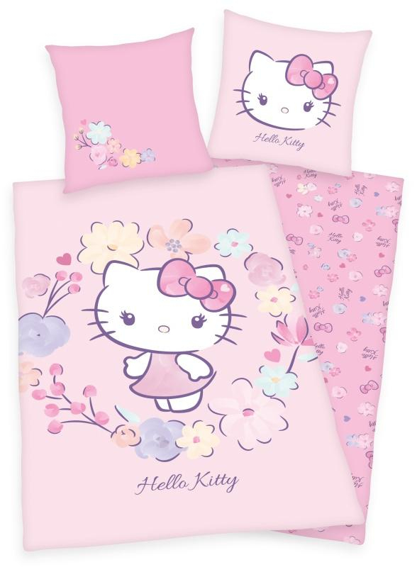 he_4471205_herding_povleceni_hello_kitty_kvety_bavlna_140_200_70_90_cm