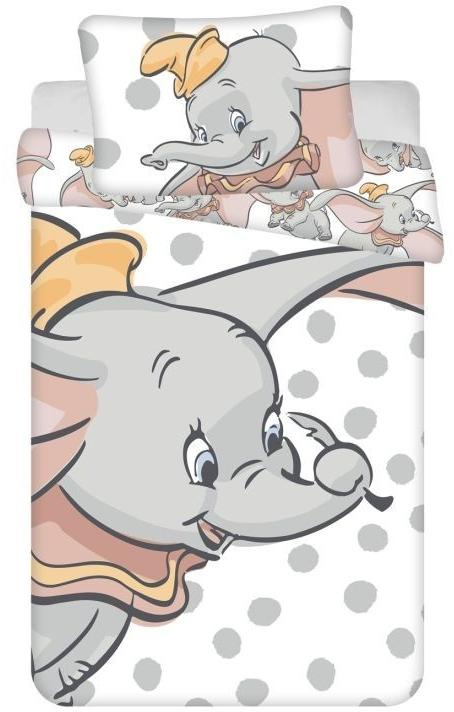Povlečení do postýlky Dumbo dots baby 100x135, 40x60 cm