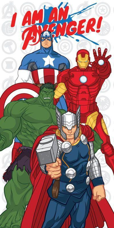 st_152343_jerry_fabrics_osuska_avengers_white_bavlna_frote_70_140_cm