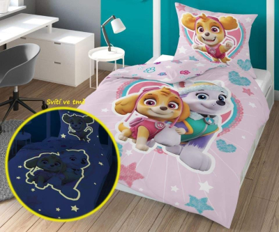 dl_027811_detexpol_povleceni_paw_patrol_pink_svitici_bavlna_140_200_70_80_cm