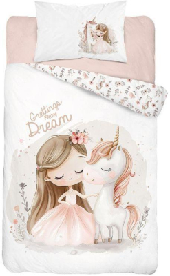 Povlečení do postýlky Jednorožec dream A 100x135, 40x60 cm