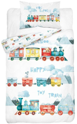 povlečení do postýlky Vláčky / Chuggington