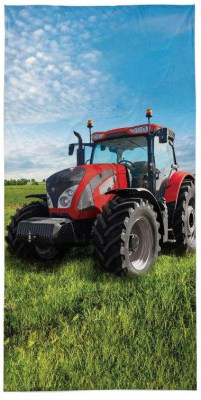 Osuška Traktor red 70x140 cm