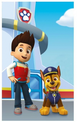 Dětský ručník Paw Patrol Ryder a Chase 50x30 cm