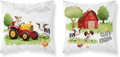Povlak na polštářek Farma červená 40x40 cm