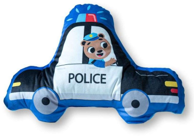 Tvarovaný mikroplyšový polštářek Policie