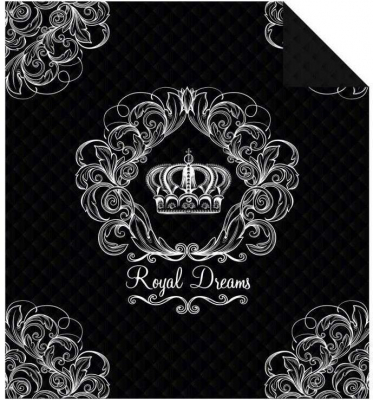 Přehoz na postel Royal Dreams black 170x210 cm
