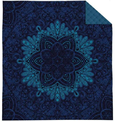 Přehoz na postel Mandala modrá 170x210 cm