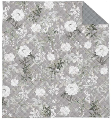 Přehoz na postel Květy grey 170x210 cm