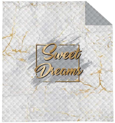 Přehoz na postel Sweet Dreams mramor white 220x240 cm