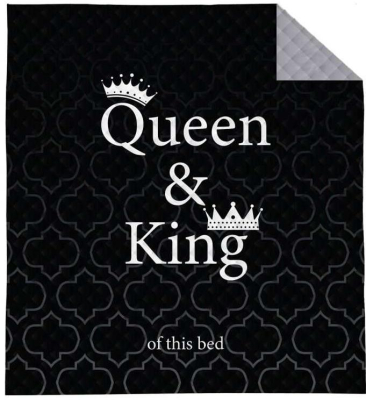 Přehoz na postel Queen and King black 220x240 cm