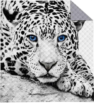 Přehoz na postel Leopard černobílá 220x240 cm
