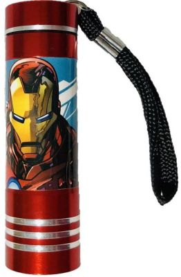 Dětská hliníková LED baterka Avengers red 9x2,5 cm