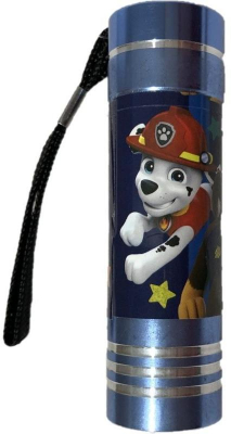 Dětská hliníková LED baterka Tlapková Patrola modrá 9x2,5 cm