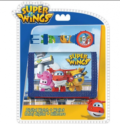 Dárková sada peněženka a hodinky Super Wings