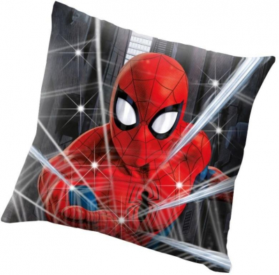 Svítící LED polštářek Spiderman 40x40 cm