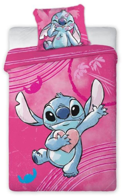 Povlečení Lilo and Stitch pink 140x200, 70x90 cm