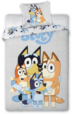 Povlečení Bluey šedé 140x200, 70x90 cm