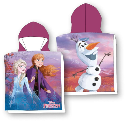 Pončo Ledové Království Anna Elsa Olaf 55x110 cm