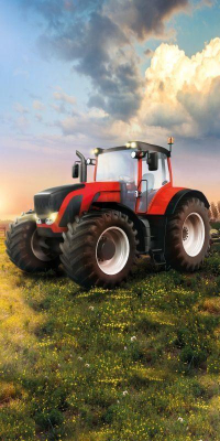 Osuška Traktor červený 70x140 cm