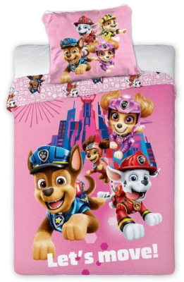 fa_302232_faro_povleceni_do_postylky_paw_patrol_movie_pink_bavlna_100_135_40_60_cm