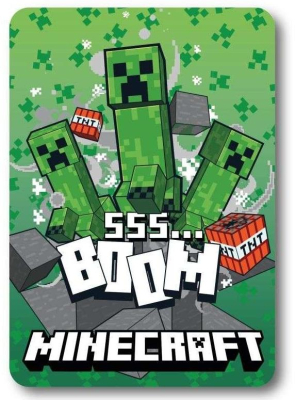 Fleece deka Minecraft Boom 100x140 cm