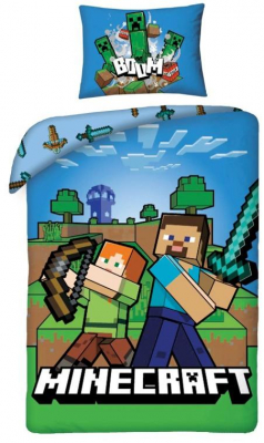 Povlečení Minecraft Boom 140x200, 70x90 cm