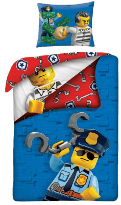 Povlečení Lego blue 140x200, 70x90 cm