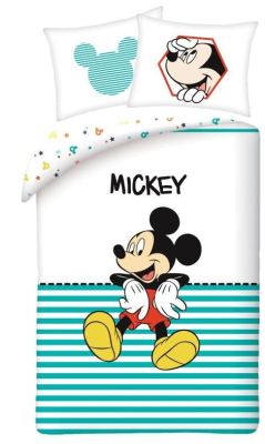 Povlečení Mickey stripe 140x200, 70x90 cm
