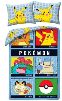 Povlečení Pokémon portrét 140x200, 70x90 cm