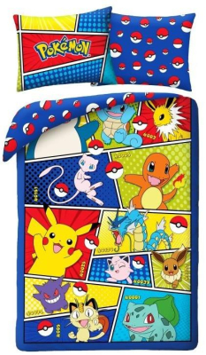 Povlečení Pokémon komiks 140x200, 70x90 cm