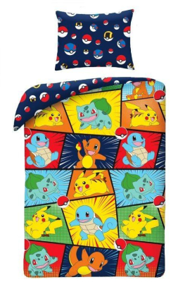 Povlečení Pokémon puzzle 140x200, 70x90 cm