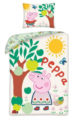 Povlečení ve vaku Peppa Pig jabloň 140x200, 70x90 cm
