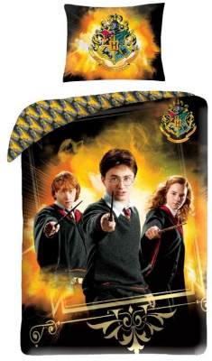 Povlečení Premium Harry Potter gold 140x200, 70x90 cm