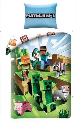 Povlečení Minecraft Farma 140x200, 70x90 cm