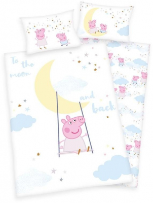 Povlečení do postýlky Peppa Pig 100x135, 40x60cm