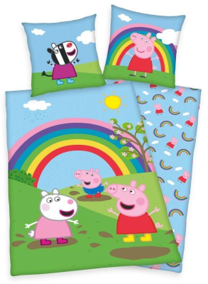 Povlečení Peppa Pig duha 140x200, 70x90 cm