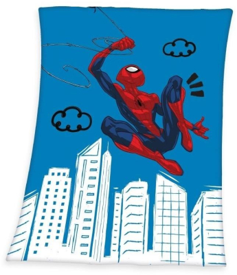 Fleece deka Spiderman city 130x170 cm
