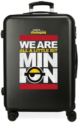 Cestovní kufr ABS Mimoni We Are Minion Black 68 cm