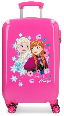 Cestovní kufr ABS Ledové Království Sparkle Fuchsia 55 cm