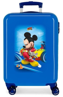 Cestovní kufr ABS Mickey Lets Roll blue 55 cm