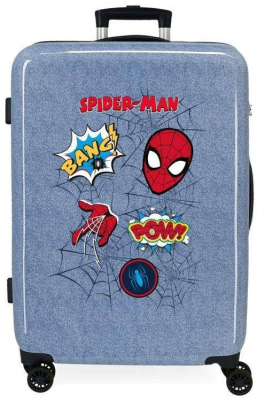 Cestovní kufr ABS Spiderman Denim 68 cm