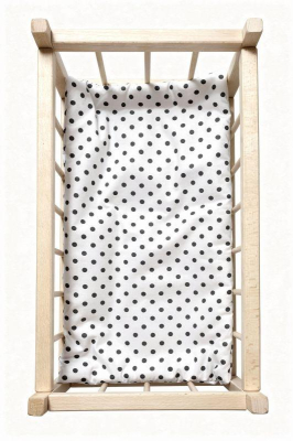 Matrace do postýlky pro panenky Puntíky bílá 50x28 cm