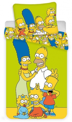 Povlečení Simpsonovi Family green 140x200, 70x90 cm