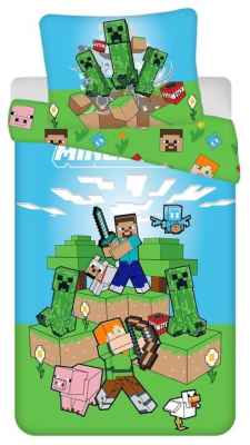 Dětské povlečení Minecraft Outdoor Mobs 140x200 cm